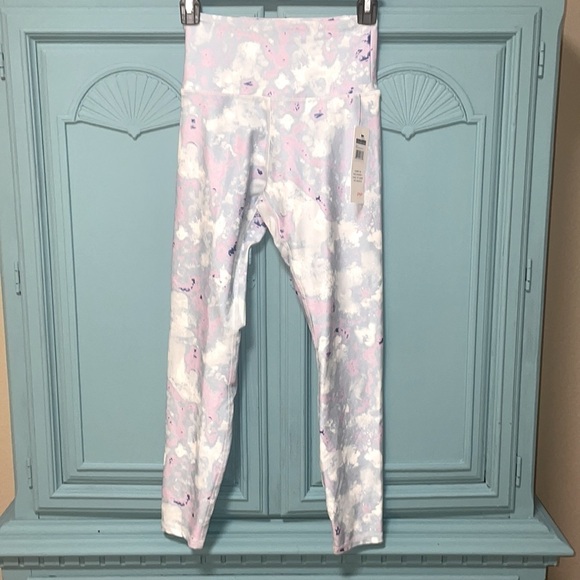 𝅺wildfox 💋🦊 NWT Sweat Watercolor Spill Blue Purple Marble Leggings - Picture 7 of 9